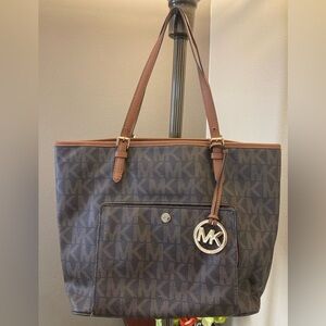 Michael Kors Brown MK Logo Tote Purse